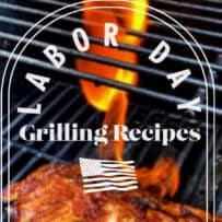 A flame flare up on the barbecue