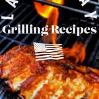 Ribs on the grill with a flame