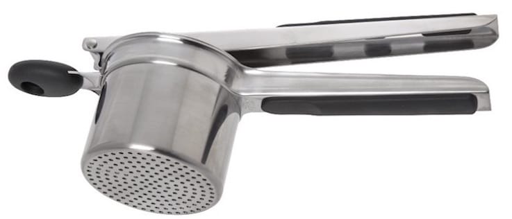 A potato ricer for making mashed potato