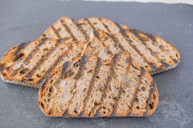 4 slices of grilled bread