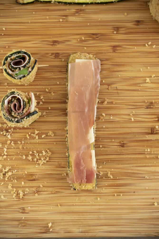 A slice of prosciutto