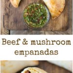 Beef and mushroom empanadas.