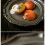 Bourbon poached peaches