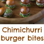 Chimichurri burger bites