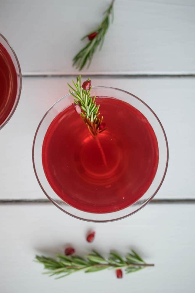 The drink viewed from above