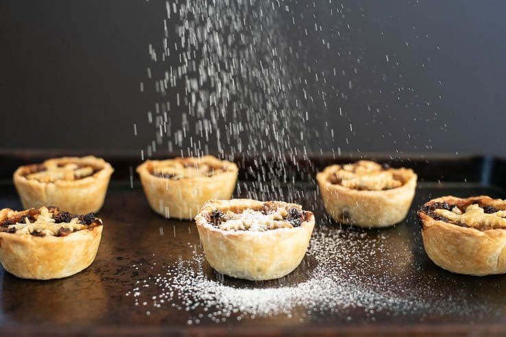 Powdered sugar being sprinkled
