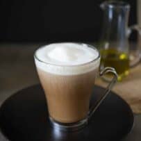 Cold milk foam topped cold brew coffee