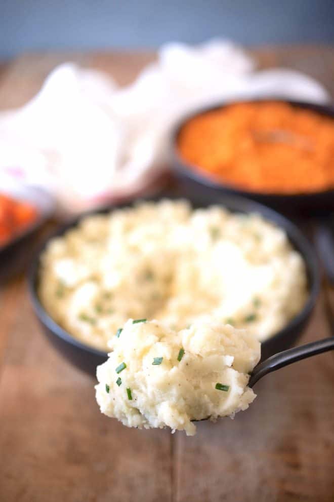 A spoonful of mashed potato