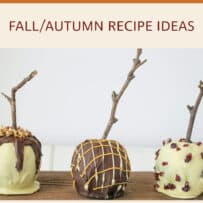 3 chocolate decorated apples
