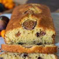 Fresh figs in a sweet bread with orange