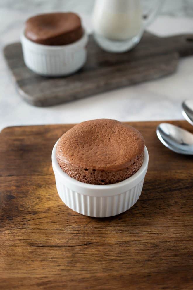 A single souffle fresh out of the oven