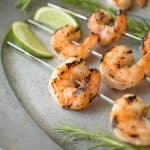 Grilled key lime shrimp is fast and easy meat free alternative that can be served as an appetizer or the protein in any main meal.