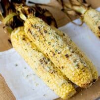 Grilled corn on the cob.