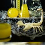Halloween scorpion venom punch is the most fun and spooky Halloween drink. Lemon jello adds a bright hue to this drink along with pineapple juice and optional vodka make this drink perfect for adults and children that will put the 'sting' into your Halloween party.