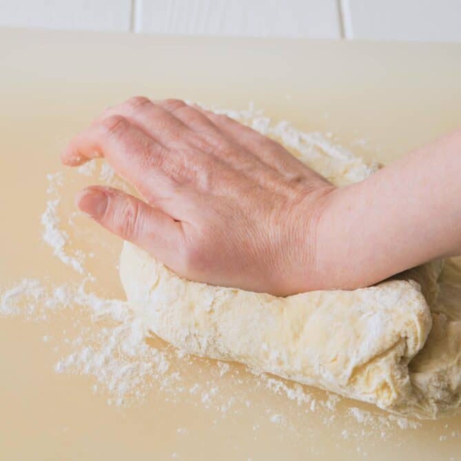 Kneading bread dough