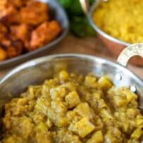 Apples spiced with Indian spices made into a chutney