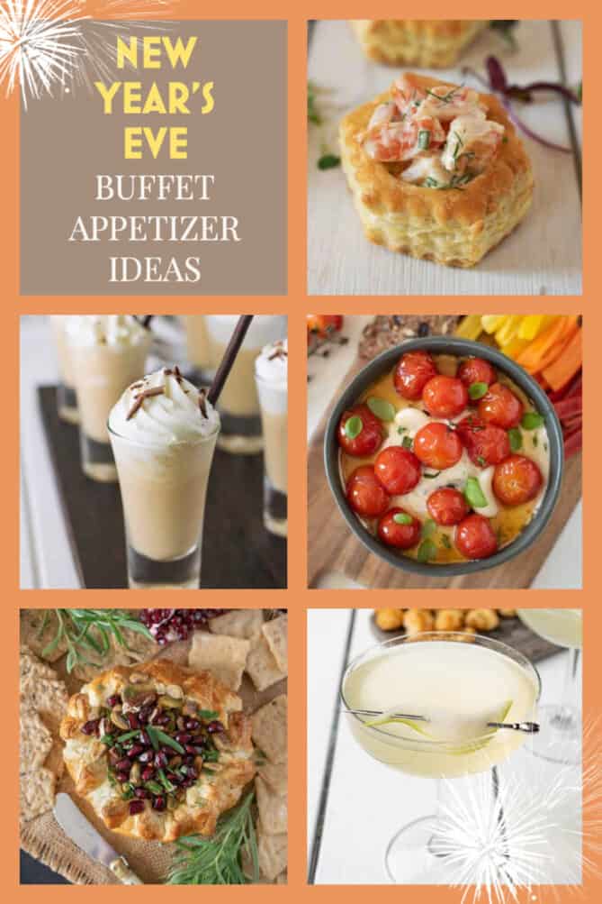 Shrimp and puff pastry, whipped ricotta with tomatoes and cocktails