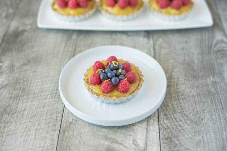 No bake berry lemon tartlets