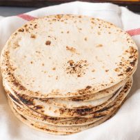 Homemade flour tortillas