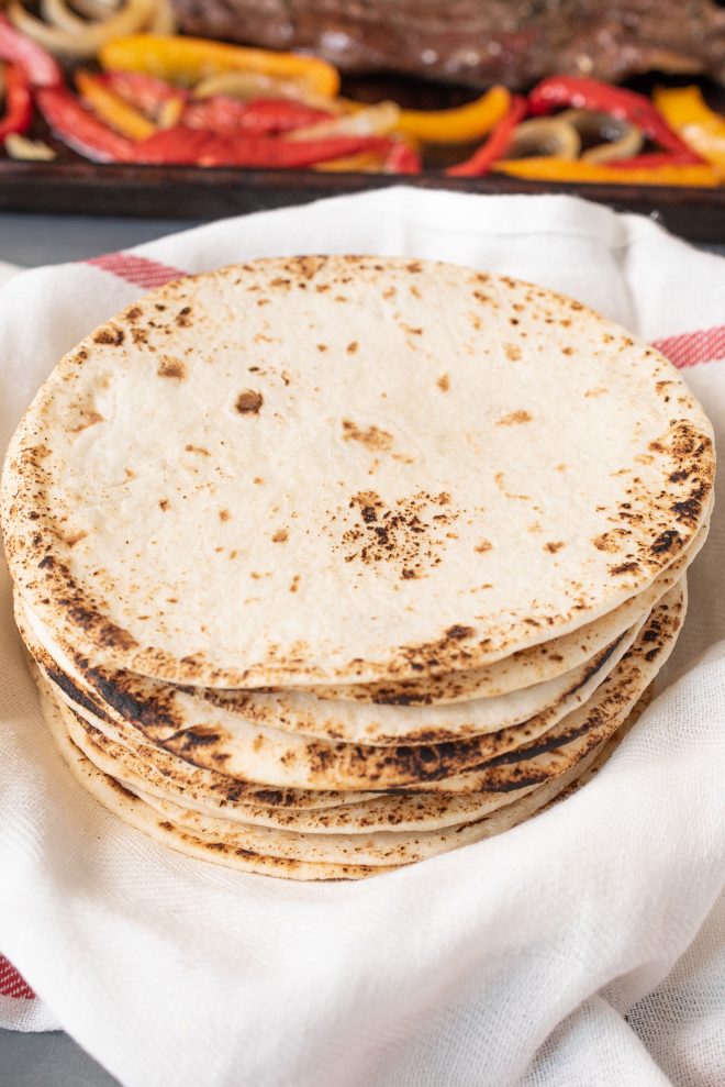 Homemade flour tortillas