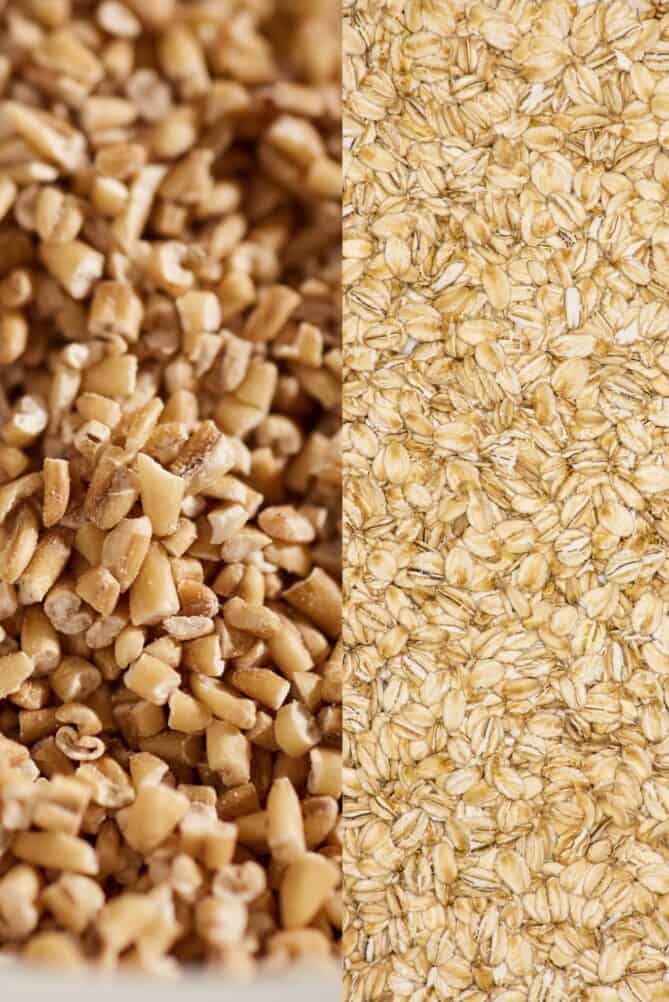 Steel cut oats and rolled oats