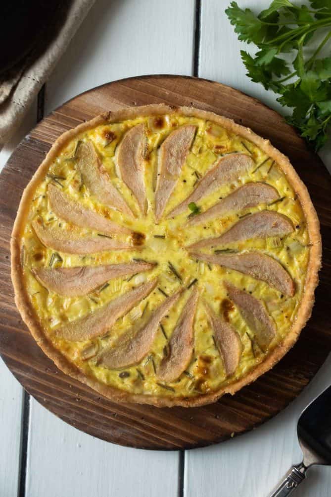 Quiche viewed from overhead