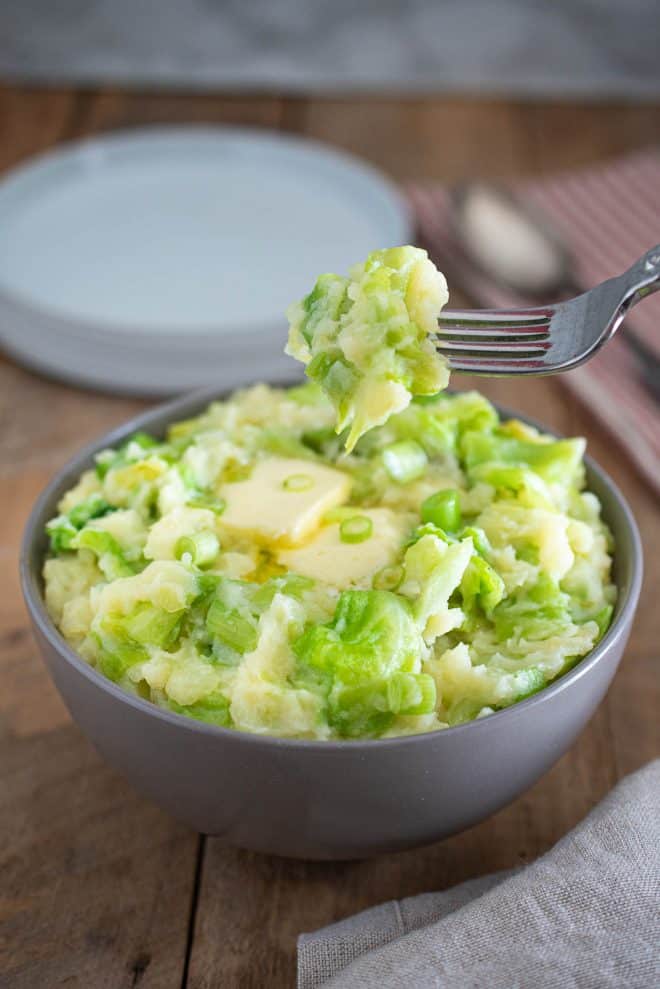 A fork full of colcannon