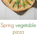 A whole pizza and a closeup of a slice