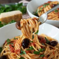 A fork full of spaghetti