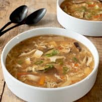 2 bowls of Vegetarian Chinese Hot and Sour Soup