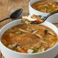 A spoonful of vegetables on a spoon