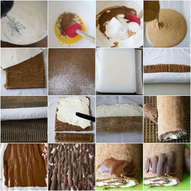 Step by step of making a chocolate cake