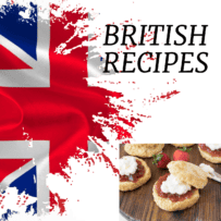 A Union Jack flag with a British scone